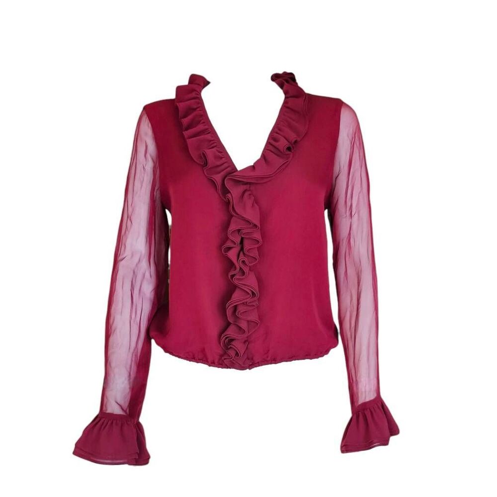 designer whimsigoth silk blouse